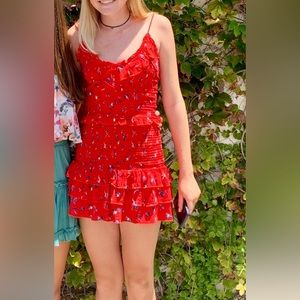 Olivaceous Butterfly Floral Skirt and Top Set